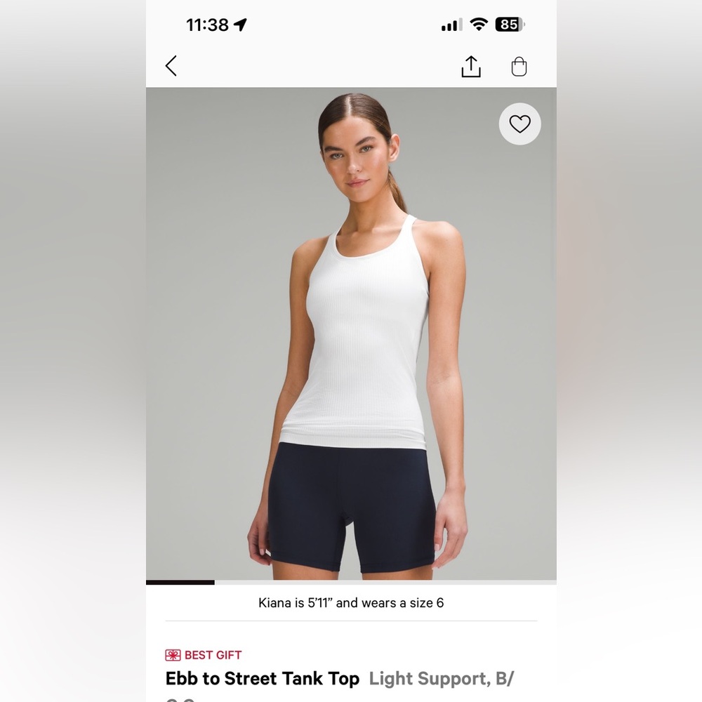 Lululemon Ebb to Street Tank Top